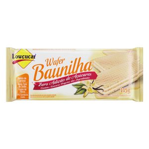 Biscoito Wafer Recheio Baunilha Zero Lactose Lowçucar Pacote 115g