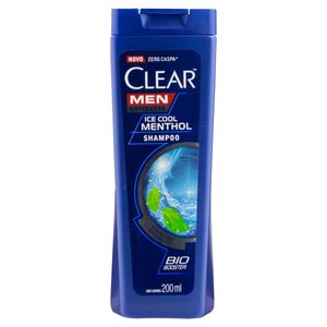 Shampoo Anticaspa Ice Cool Menthol Clear Men Frasco 200ml