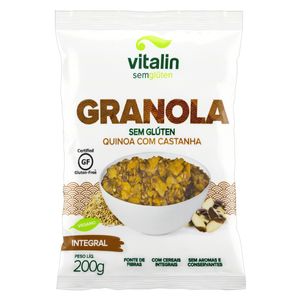 Granola Quinoa com Castanha sem Glúten Vitalin Pacote 200g