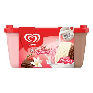 Sorvete Napolitano Kibon Cremosíssimo Pote 1,5l