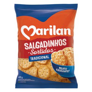 Biscoito Salgadinhos Sortidos Sabor Original MARILAN 400g