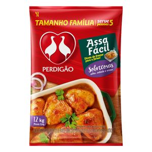 Sobrecoxa de Frango Congelada Temperada Perdigão Assa Fácil 1,2kg Tamanho Família