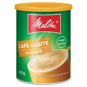 Café com Leite Solúvel Clássico Melitta Lata 200g