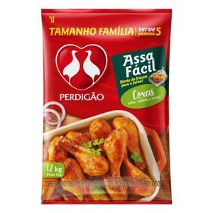 Coxa de Frango Congelada Temperada Perdigão Assa Fácil 1,2kg Tamanho Família