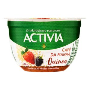 Leite Fermentado Integral Quinoa & Frutas Vermelhas Activia Café da Manhã Pote 170g