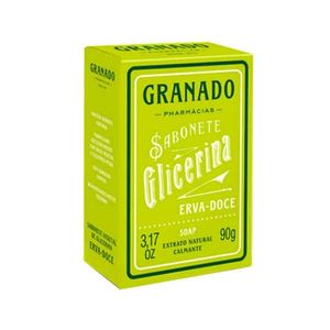 Sabonete Vegetal de Glicerina GRANADO PHARMÁCIAS Erva Doce Barra 90g