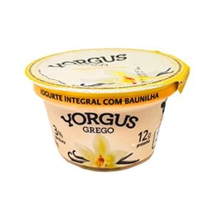 Iogurte Grego 4% de Gordura YORGUS Baunilha Pote 130g