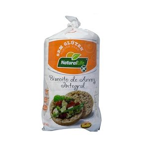 Biscoito de Arroz NATURAL LIFE Integral Pacote 80g