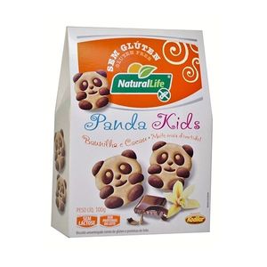 Biscoito Amanteigado PANDA KIDS NATURAL LIFE Baunilha e Cacau Caixa 100g