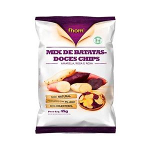 Mix de Batata Doces chips FHOM Pacote 45g