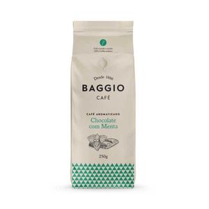 Café Torrado e Moído Aromatizado Chocolate com Menta BAGGIO 100% Arabica Pacote 250g