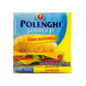 Queijo Processado UHT Sabor Mussarela SANDWICH-IN Polenghi Pacote 144g