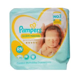 Fralda Premium Care PAMPERS Recém - Nascido Pacote 20un