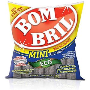 Esponja de Aço Mini  Bombril Pacote 12 unidades