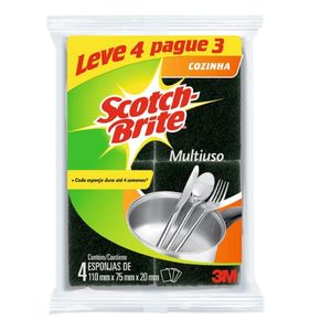 Esponja Multiuso Scotch Brite Leve 4 Pague 3 Unidades