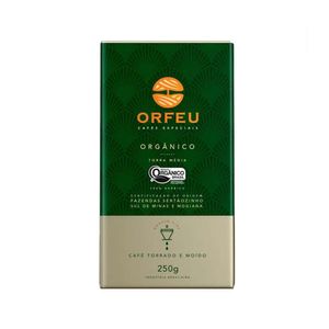 Café Orfeu Orgânico Torrado e Moído Pacote 250g