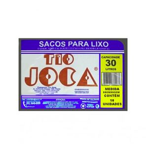 Saco de Lixo TIO JOCA Preto 30L Pacote 10un