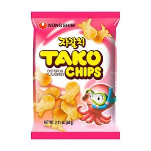 Salgadinho Snack NONGSHIM Tako Chips de Polvo Pacote 60g