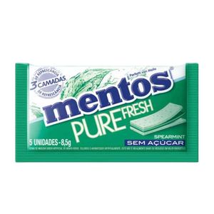 Goma de Mascar Mentos Pure Fresh Spearmint S/Açucar 8,5g