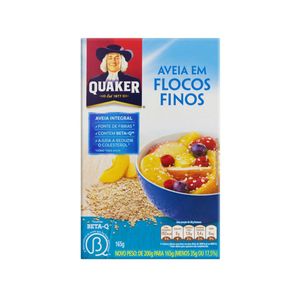 Aveia Integral QUAKER em Flocos Finos Caixa 165g