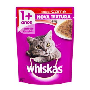 Ração Para Gatos WHISKAS Adulto Carne Jelly Sachê 85g