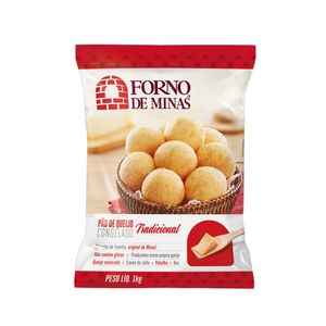 Pão de Queijo Congelado FORNO DE MINAS Tradicional Pacote 1kg