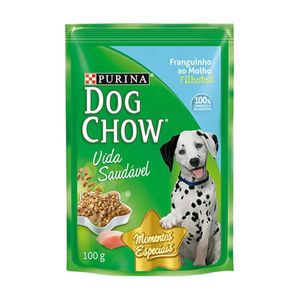 Ração Umida Para Cães Filhotes Frango ao Molho DOG CHOW Sache 100g