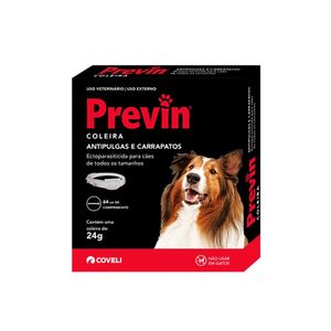 Coleira Previn COVELI Antipulgas e Carrapatos Caixa 24g