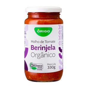 Molho de Tomate Orgânico ÓRIGO com Berinjela Frasco 330g