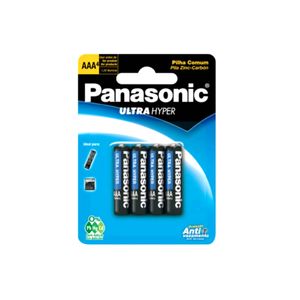 Pilha Palito AAA PANASONIC Ultra Hiper com 4 Un