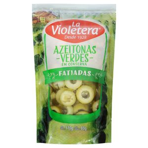 Azeitona Verde em Conserva Fatiada La Violetera Sachê 80g