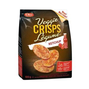 Salgadinho Veggie Crisps DARE Legumes com Ketchup Pacote 100g