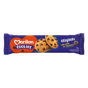 Biscoito Cookie Original Baunilha com Gotas de Chocolate Marilan Pacote 80g