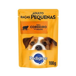 Ração Adulto Raças Pequenas Cordeiro ao Molho Pedigree Sachê 100g