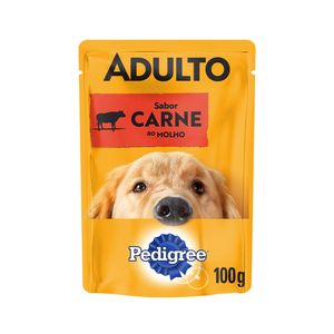 Ração Úmida Para Cães Adulto Pedigree Carne ao Molho Sachê 100g