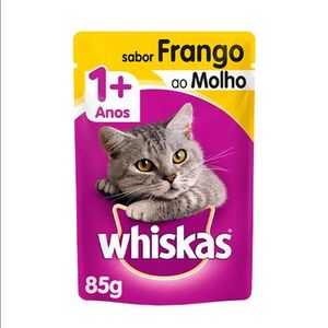 Ração WHISKAS Sachê Frango Pacote 85g