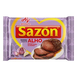 Tempero para Carnes Toque de Alho Sazón Pacote 60g 12un