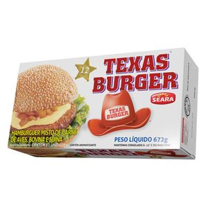 Hamburguer Misto Texas Burguer Seara Caixa 672g