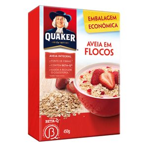 Aveia em Flocos Quaker Caixa 450g Embalagem Econômica