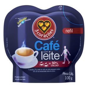 Café com Leite 3 CORAÇÕES Sachê 100g