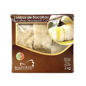 Lombo de Bacalhau BOM PORTO Bacalhau Dessalgado Congelado Caixa 1kg