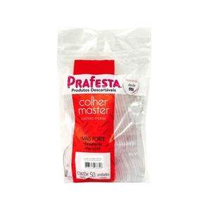 Colher Descartável PRAFESTA Cristal Pacote 50un