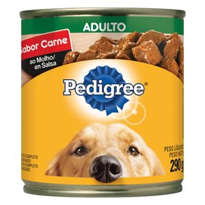 Alimento para Cães Adultos Carne ao Molho Pedigree Lata 290g