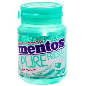 Goma de Mascar Menta Verde Zero Açúcar Mentos Pure Fresh 56g