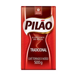 Café Torrado e Moído PILÃO Tradicional Pacote 500g