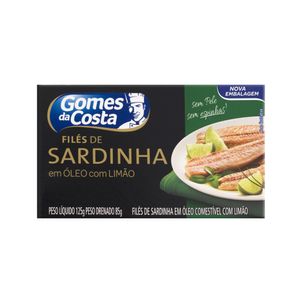 Filés de Sardinha com Óleo e Limão GOMES DA COSTA Caixa 85g