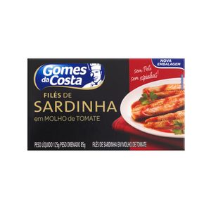 Filés de Sardinha em Molho de Tomate GOMES DA COSTA Caixa 125g