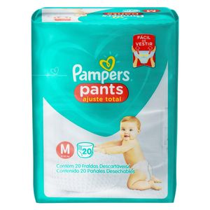 Fralda Descartável PAMPERS Infantil Pants Ajuste Total Tamanho M Pacote 20un