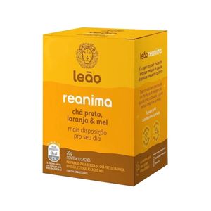 Chá Preto LEÃO Reanima Laranja & Mel Caixa 10un