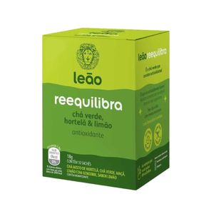 Chá Verde LEÃO Reequilibra Hortelã & Limão Caixa 10un